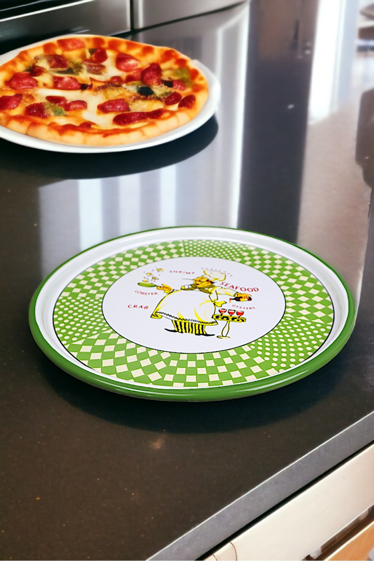 30 No Pizza Tabağı Tepsisi Supla Pasta Tabağı Servis Tabağı Fırın Tepsisi 30 Cm