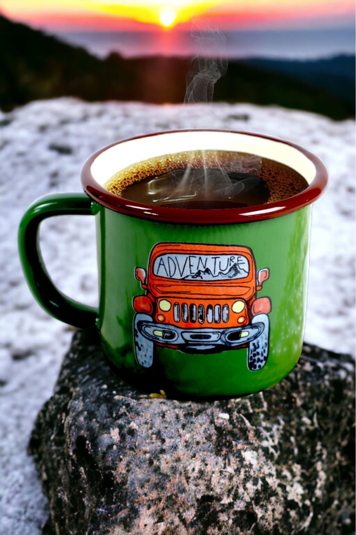 Emaye Kupa Bardak Camp Kamp Mug Fincan Kahve