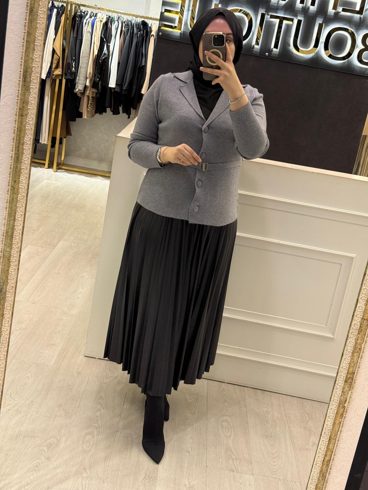 GHİSA Kruvaze Yaka Merserize Ceket
