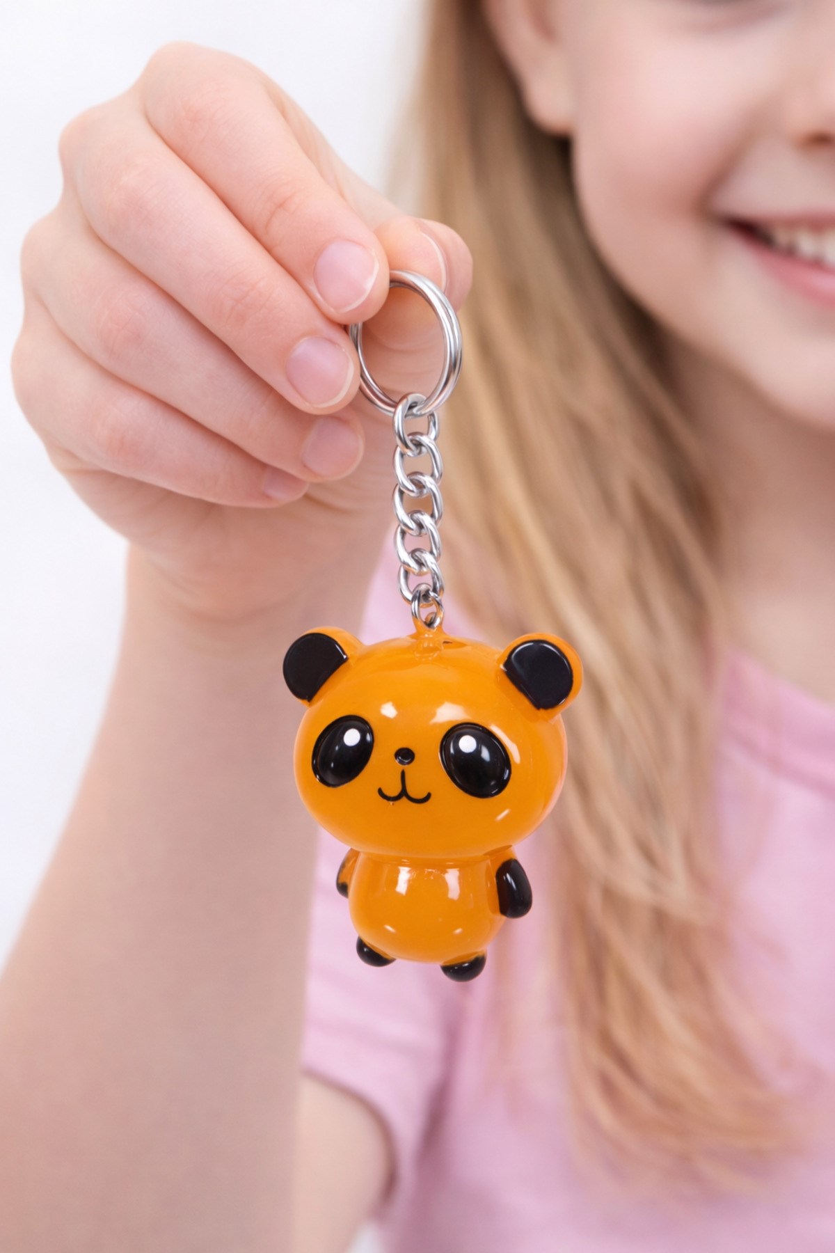 Işıklı Panda Anahtarlık Sallanınca Yanan Led Işıklı Anahtarlık Charm