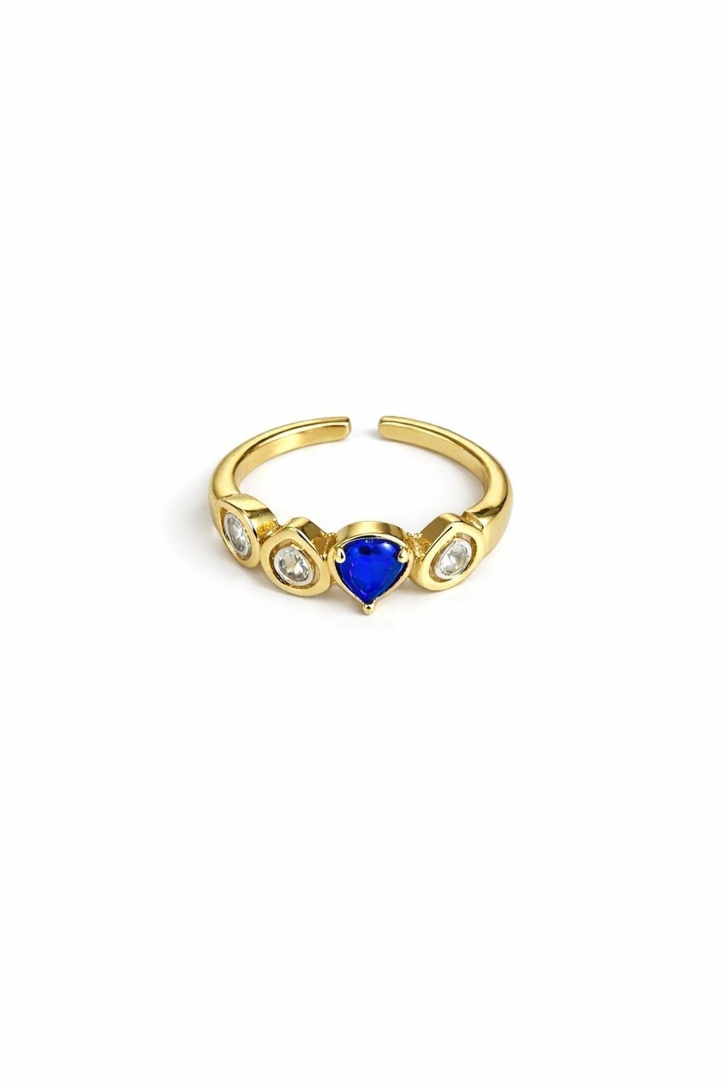 Sapphire Trio Gold Yüzük