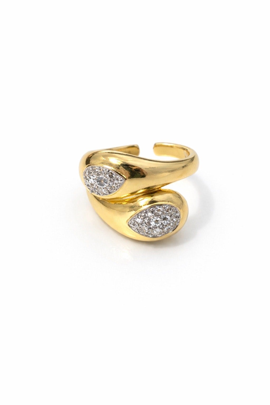 Twin Drop Gold Yüzük