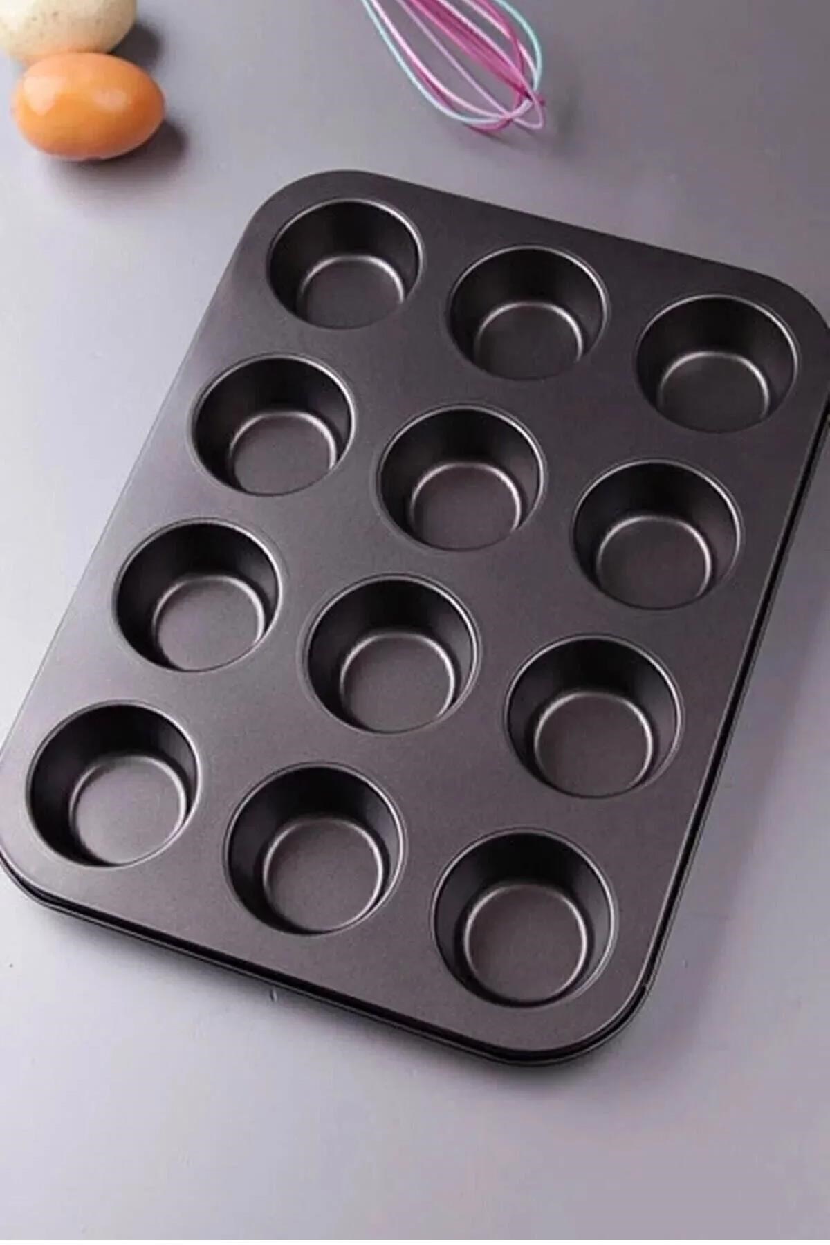 12'li Muffin Kek kalıbı , Cupcake - Browni Kabı Kalıbı