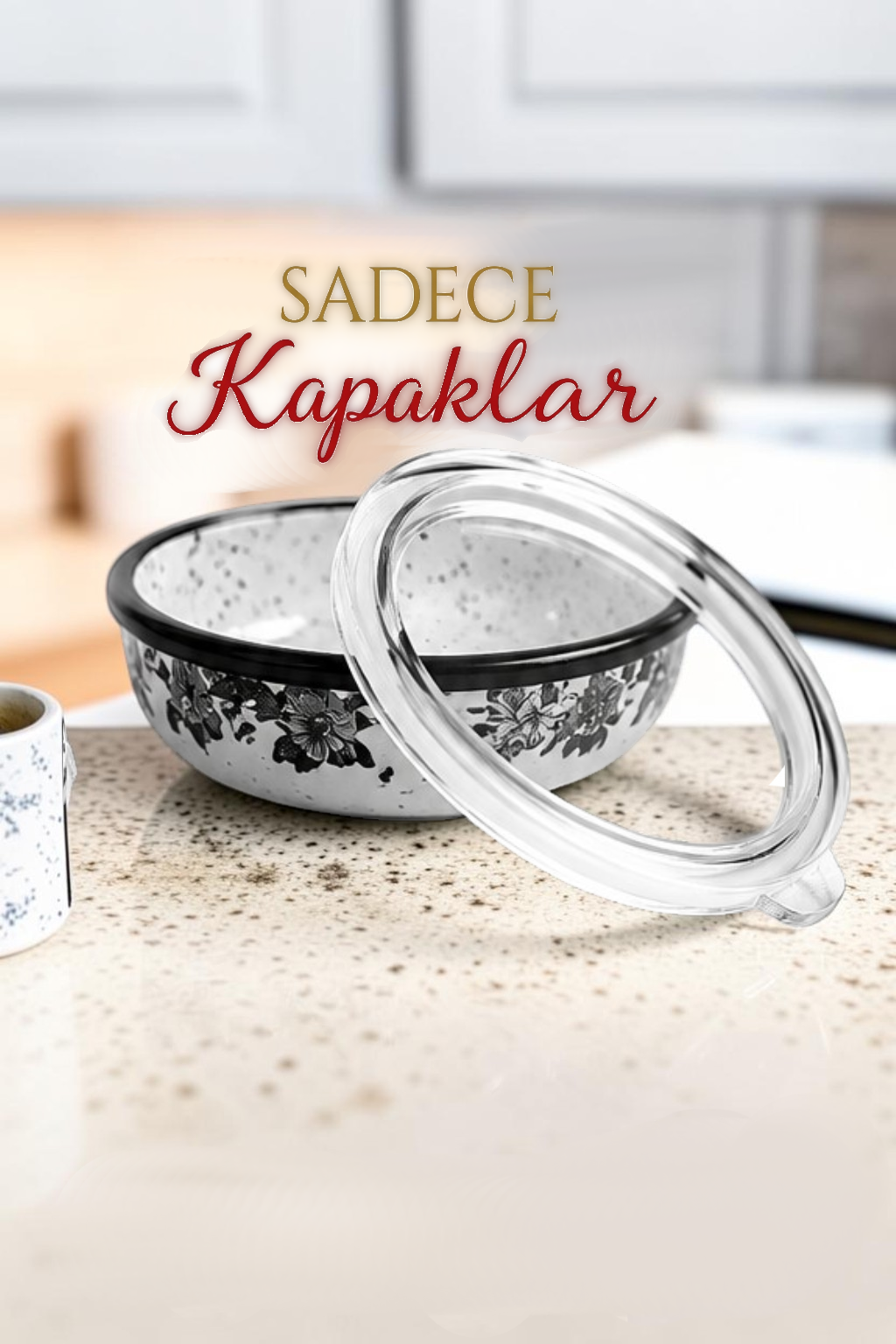 13 No Akrilik Silikon Conta Kahvaltılık Kabı Kapağı 6 Parça