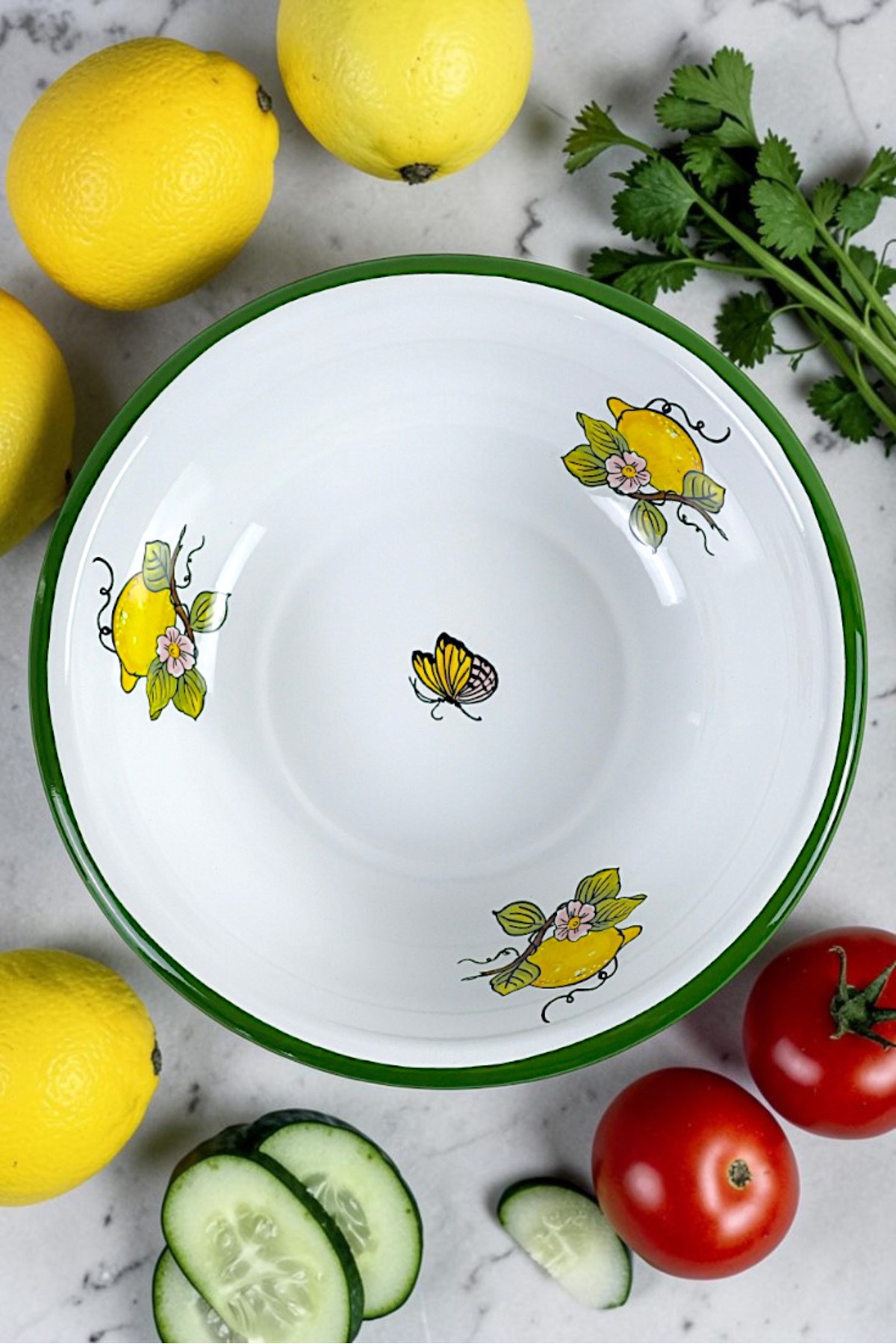 20 Cm Emaye Kase Tabak, Çukur Tabak, Salata Tabak, Cips Tabak