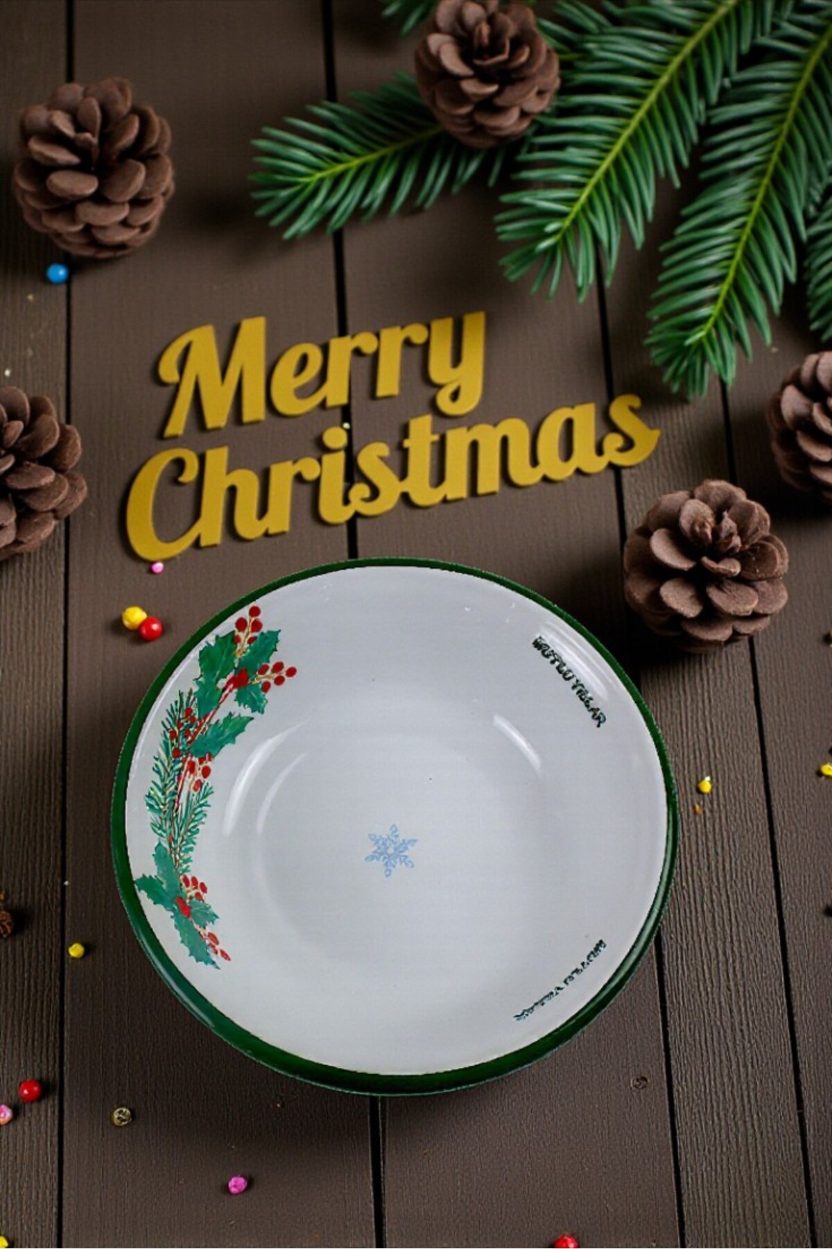 24 Cm Emaye Kase , Çukur Tabak, Salata Tabak, Cips Tabak