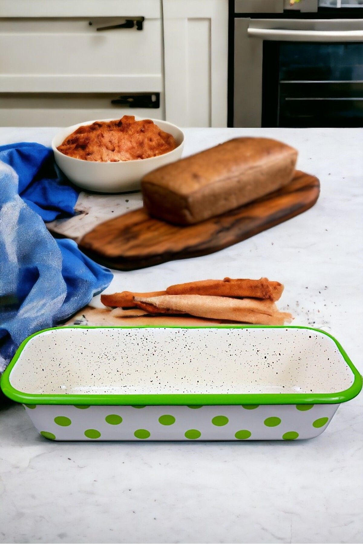 30/13 Emaye Baton Kek Ekmek Kalıbı 1,7Lt Fırın, Pişirme, Pasta, Çeyiz,