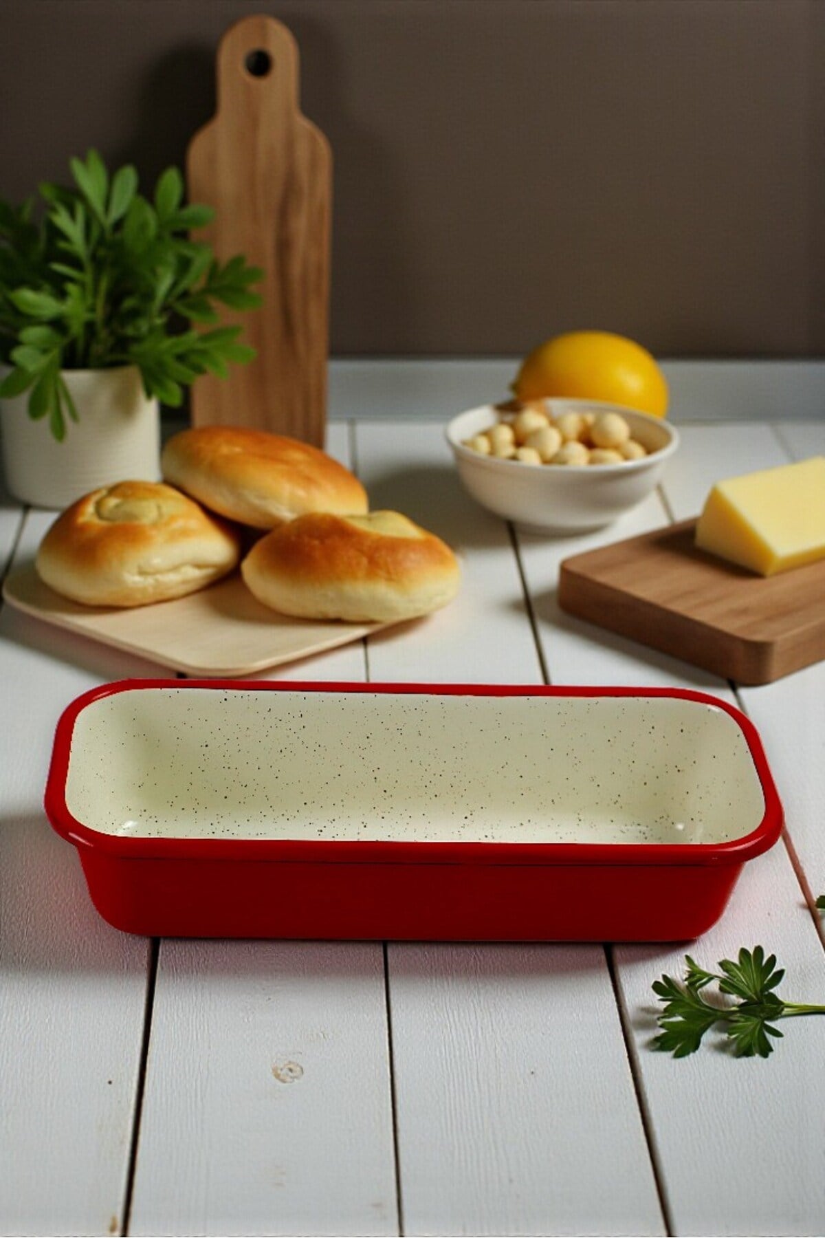 30/13 Emaye Baton Kek Ekmek Kalıbı 1,7Lt Fırın, Pişirme, Pasta, Çeyiz,