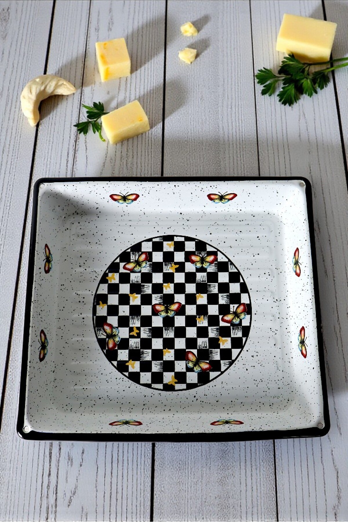 34x37 No Emaye Fırın Tepsi Dikdörtgen Tepsi 37 Cm
