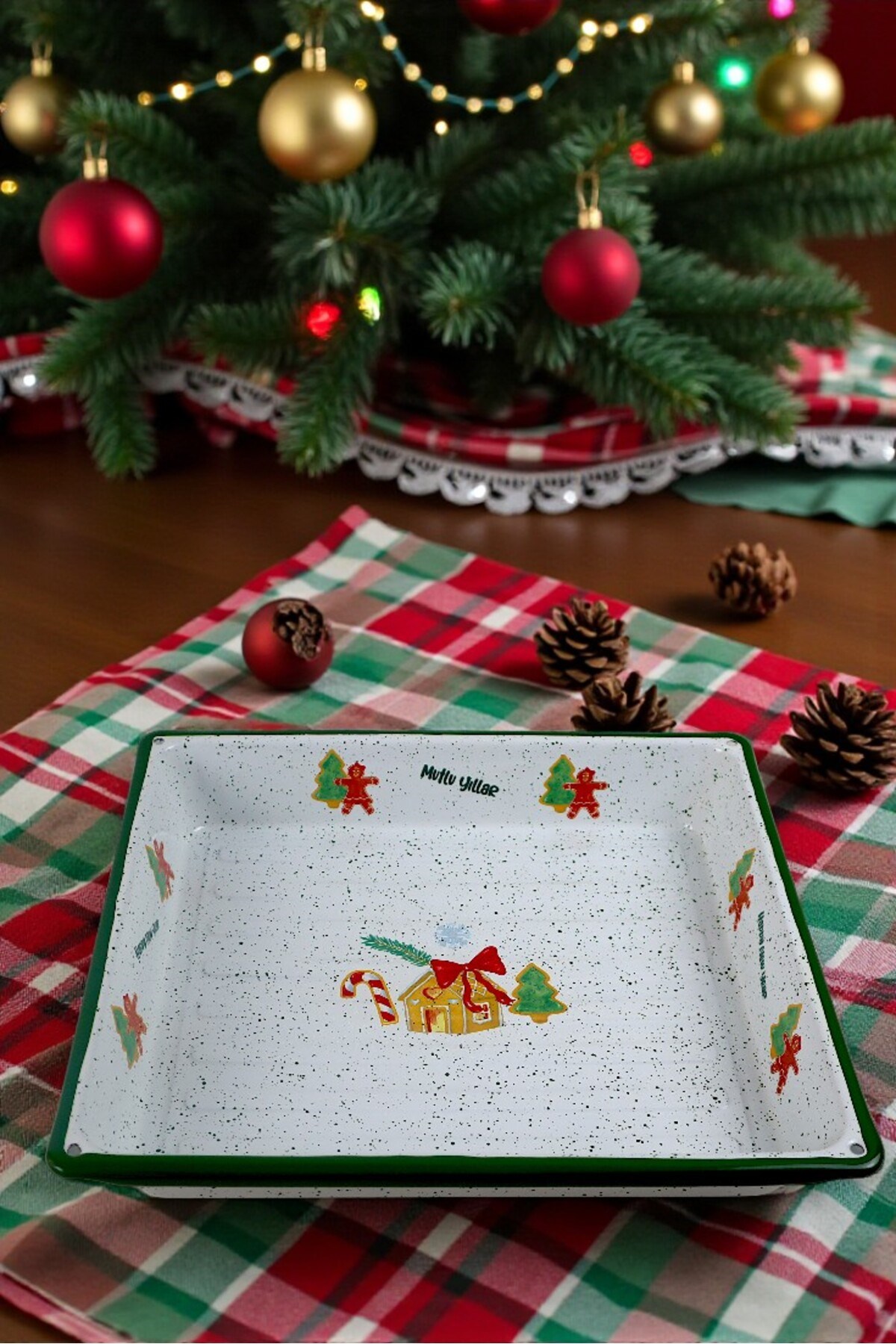 34x37 No Emaye Fırın Tepsi Dikdörtgen Tepsi 37 Cm
