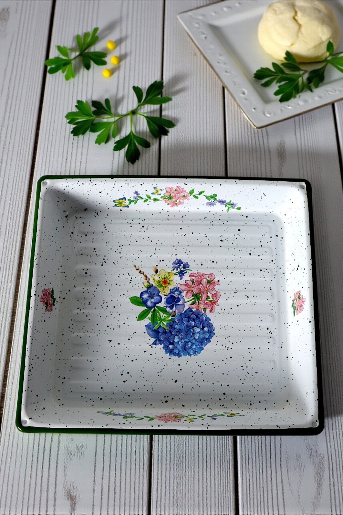 34x37 No Emaye Fırın Tepsi Dikdörtgen Tepsi 37 Cm