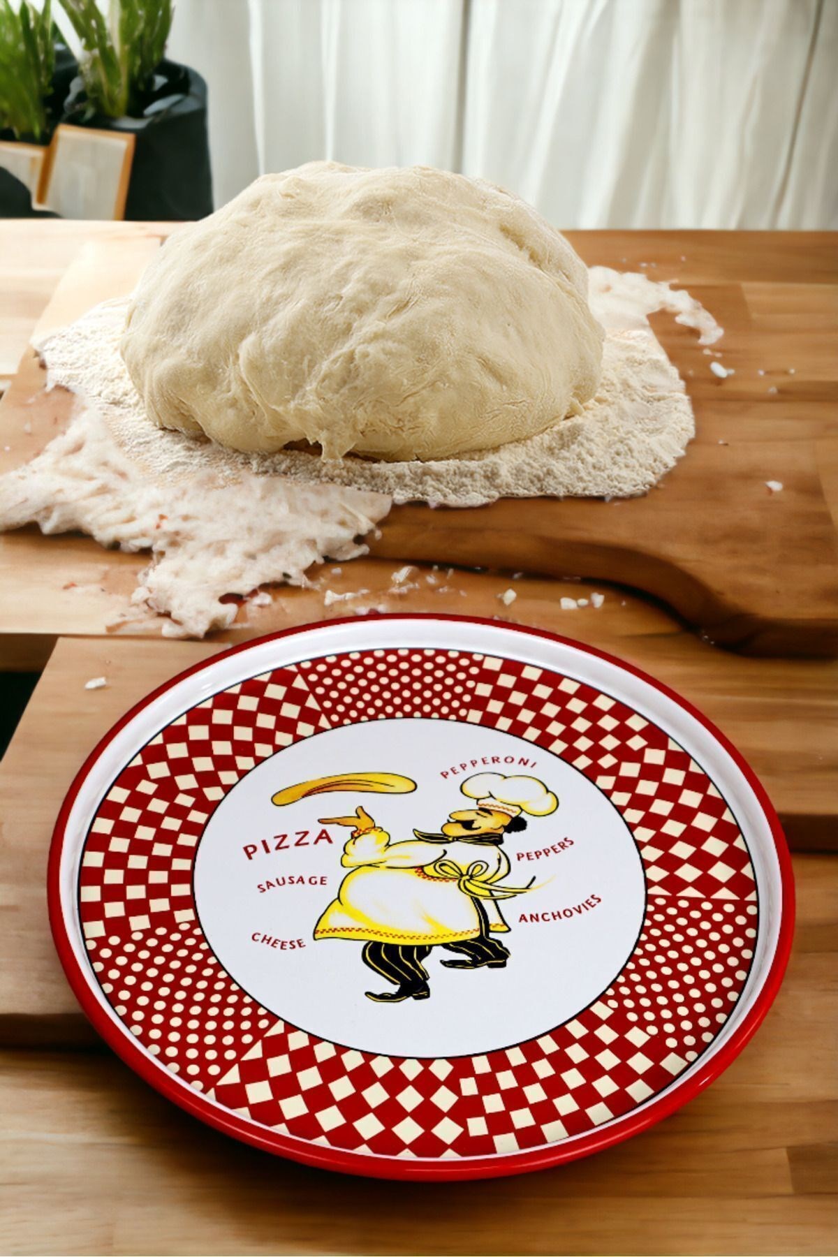 36 No Pizza Tabağı Tepsisi Supla Pasta Tabağı Servis Tabağı.fırın Tepsi 36cm