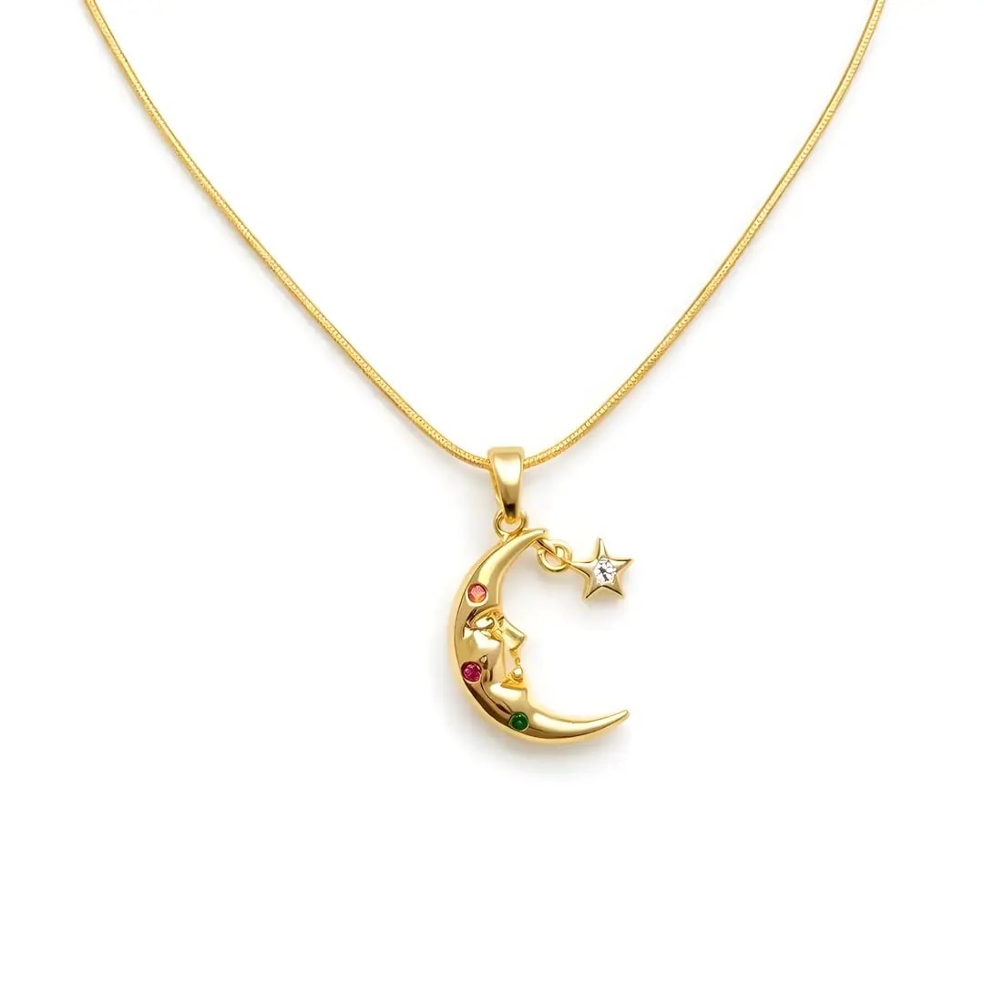 Ay Yıldız Gold Kolye