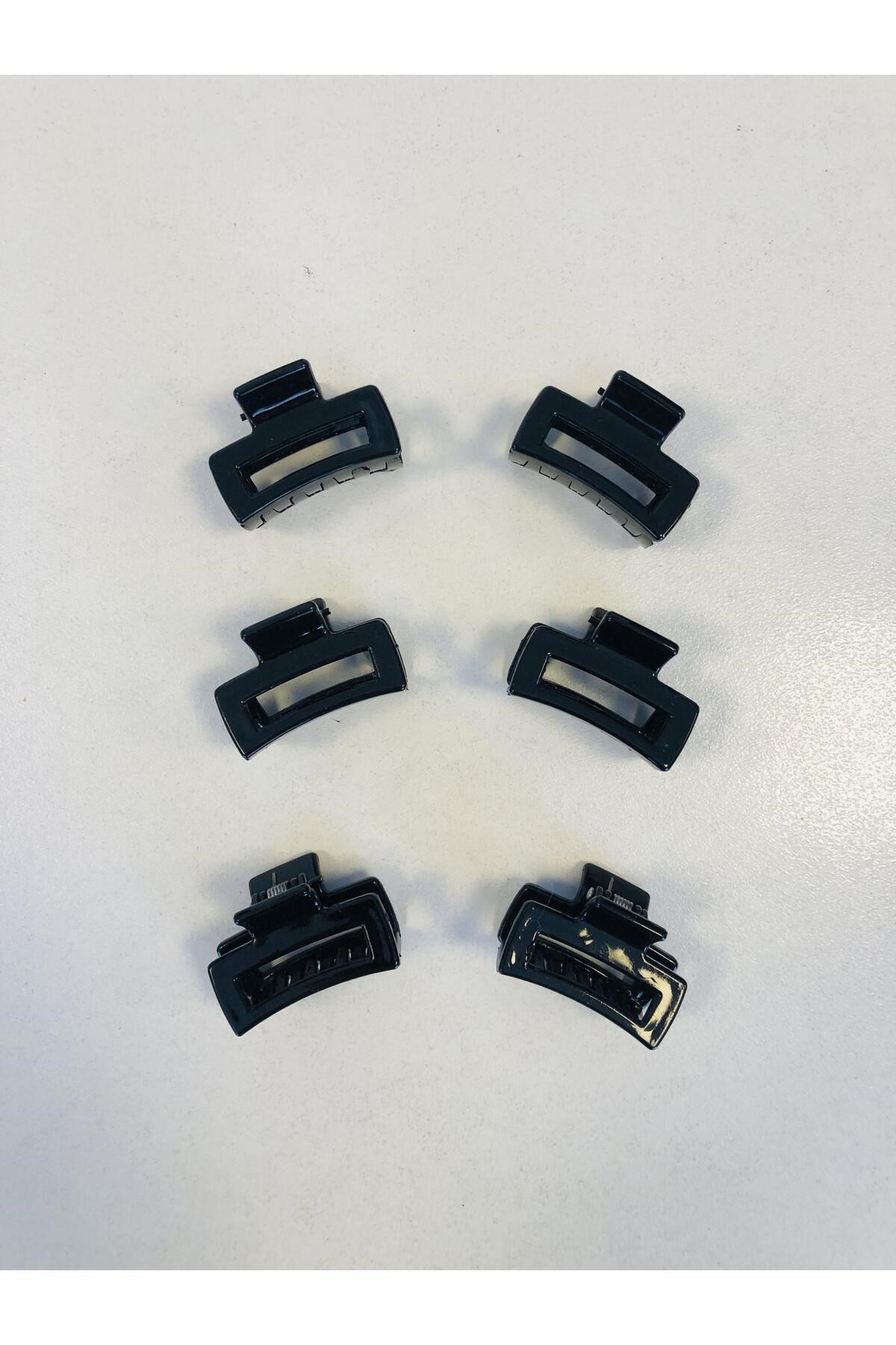Dikdörtgen Model 6 Adet Küçük Boy (4 Cm) Mandal Toka Seti