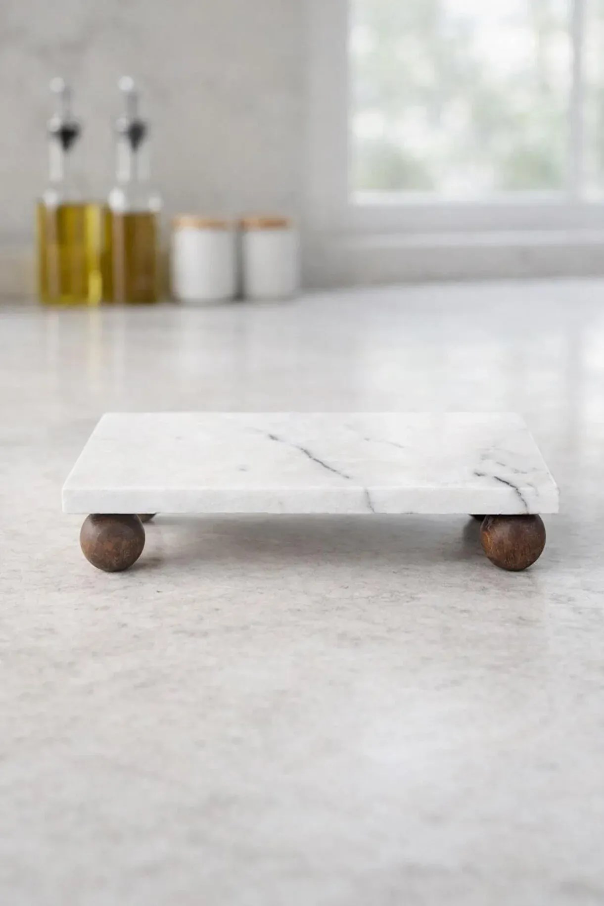 Doğal Mermer Yağlık Altlığı Standı 23x11,5 Cm – Mutfak Düzenleyici