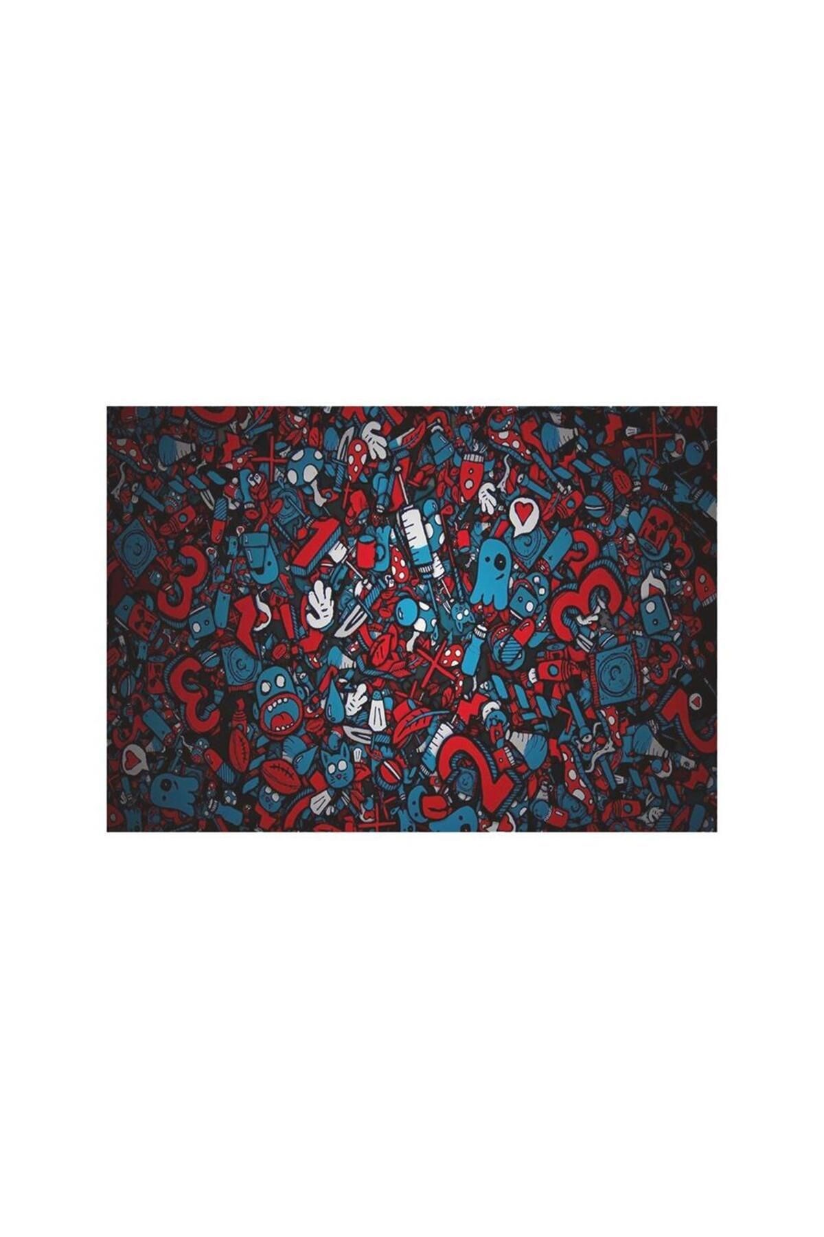 Doodle Red Gaming Oyuncu Mouse Pad