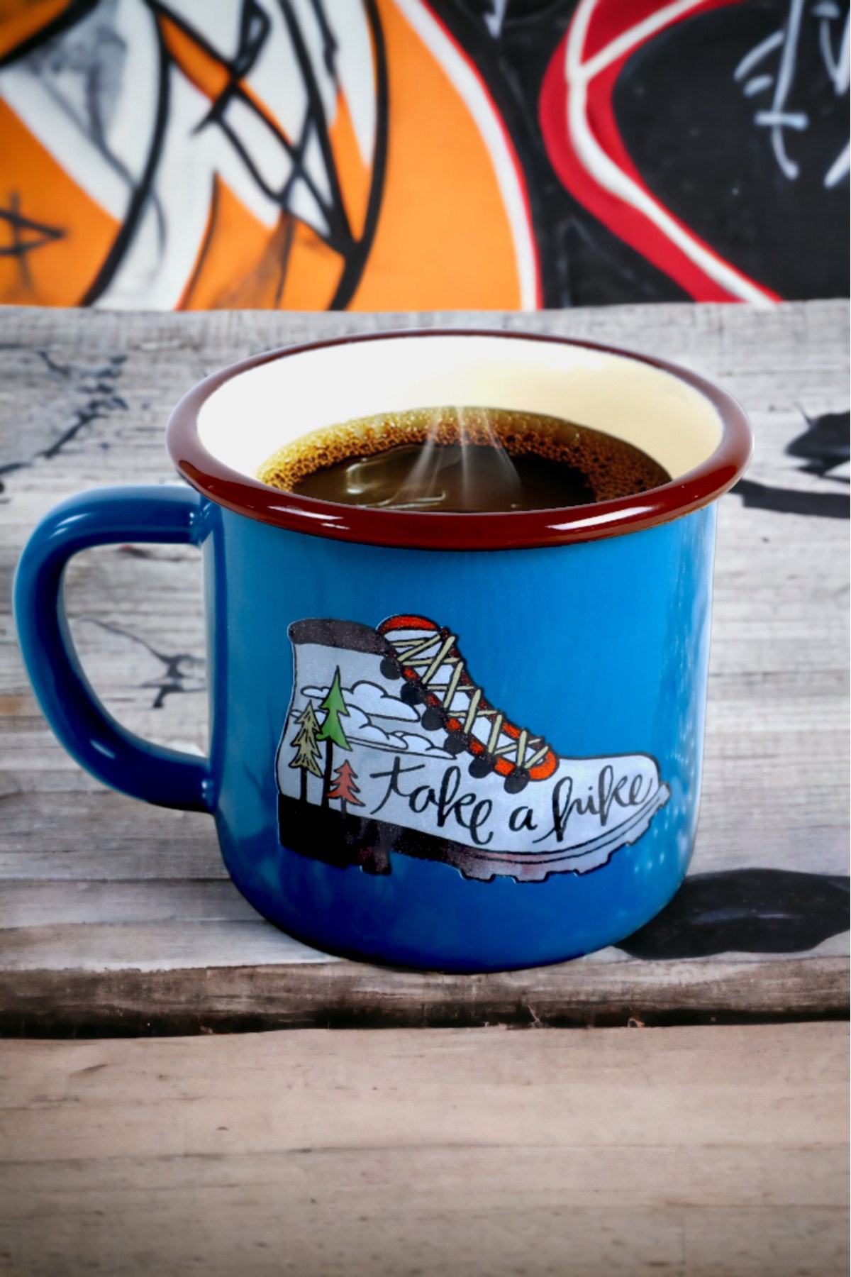 Emaye Kupa Bardak Camp Kamp Mug Fincan Kahve