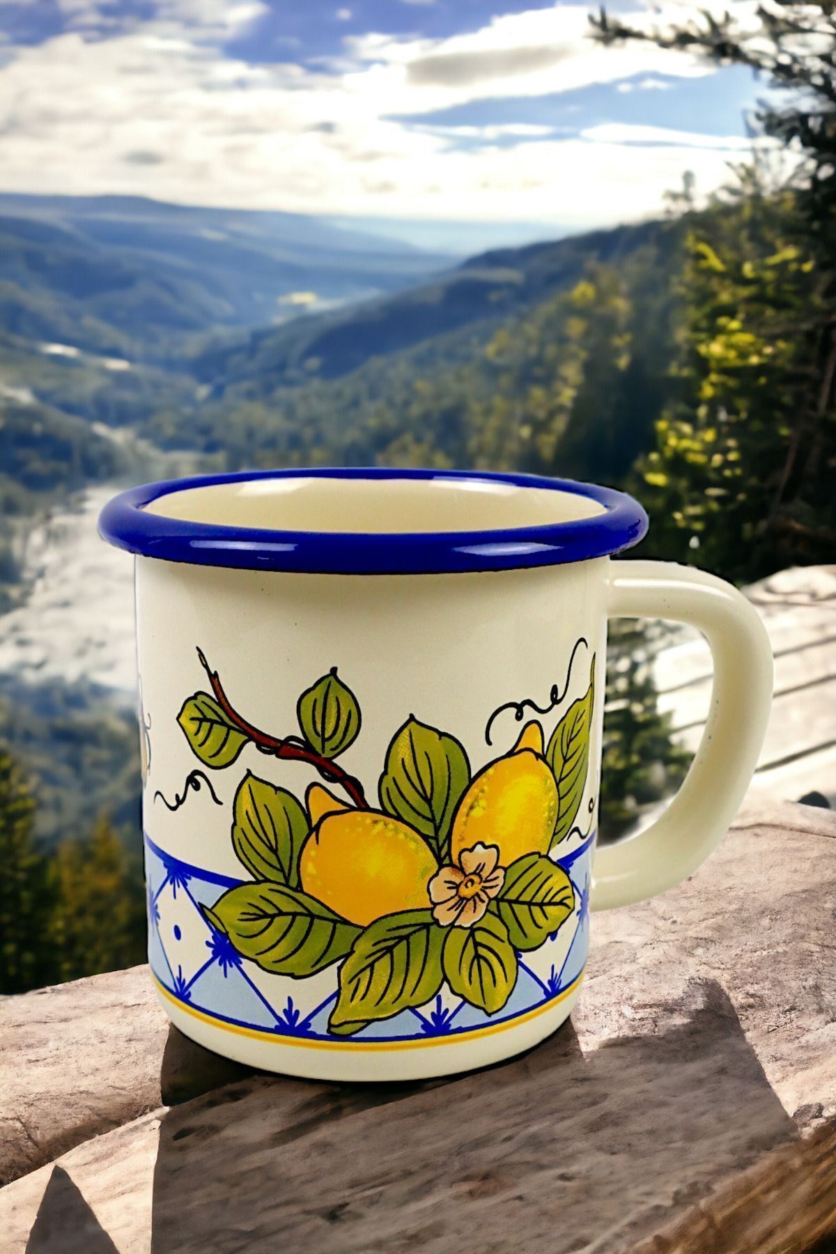 Emaye Kupa Bardak Camp Kamp Mug Fincan Kahve 270ml