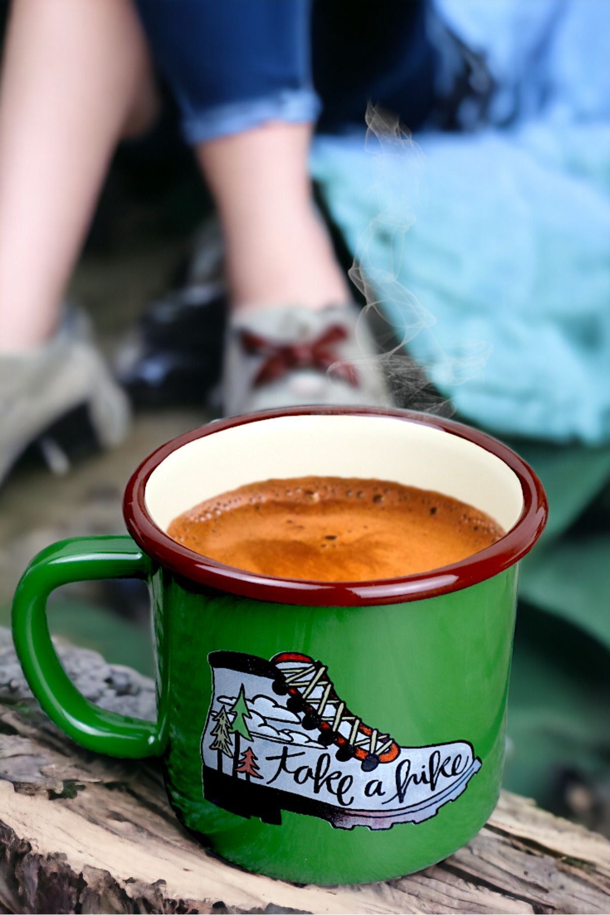 Emaye Kupa Bardak Camp Kamp Mug Fincan Kahve