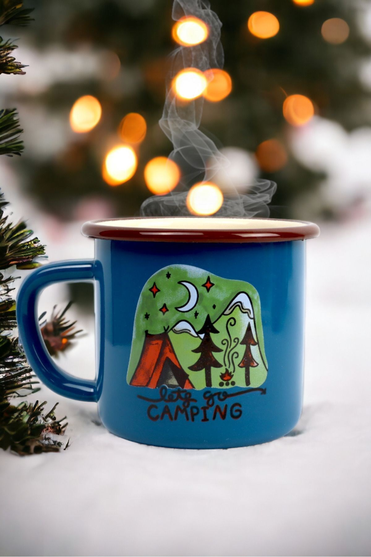 Emaye Kupa Bardak Camp Kamp Mug Fincan Kahve