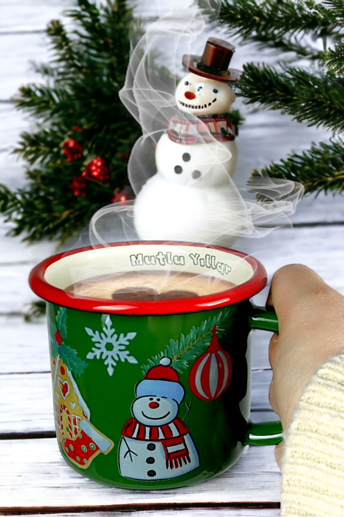 Emaye Kupa Bardak Camp Kamp Mug Fincan Kahve 380 Ml