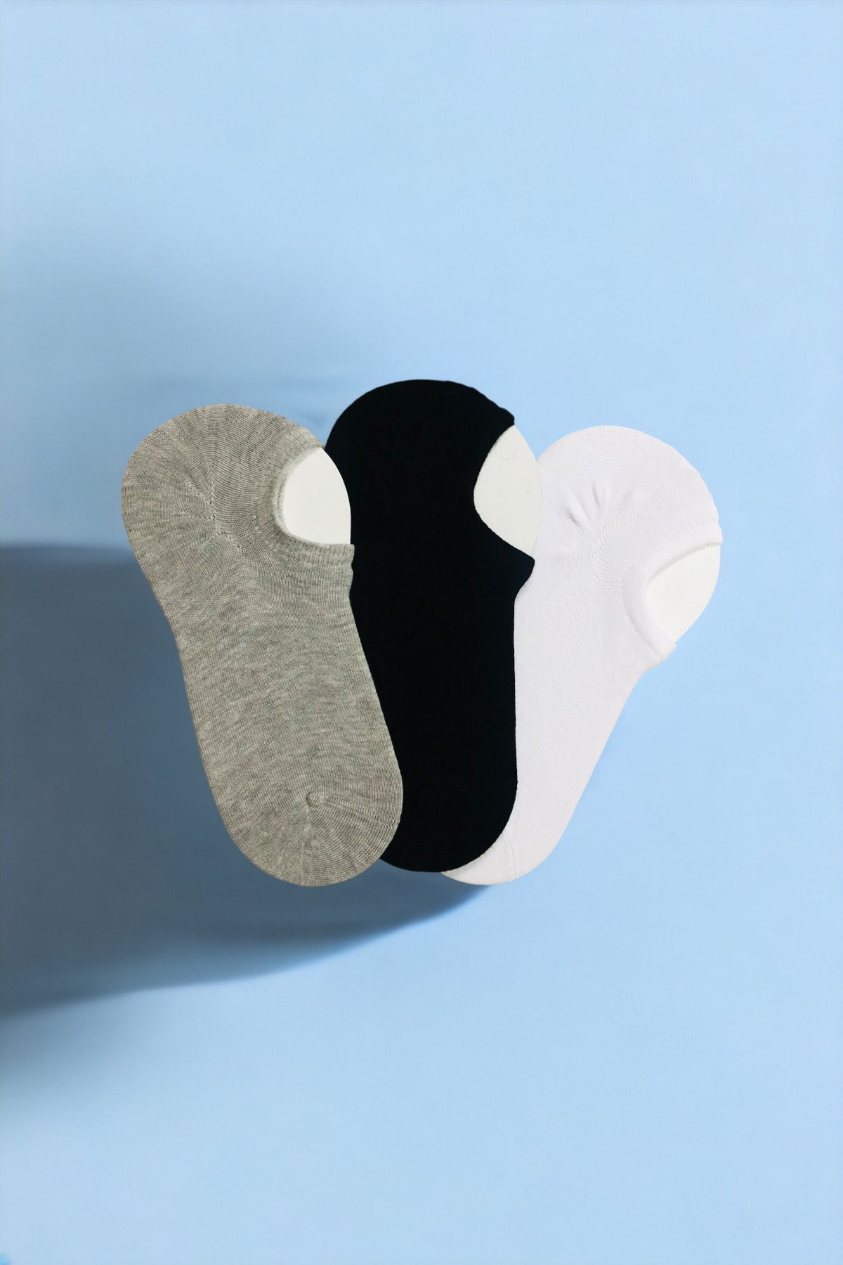 Erkek 3 Çift Görünmez Sneaker Çorap Seti