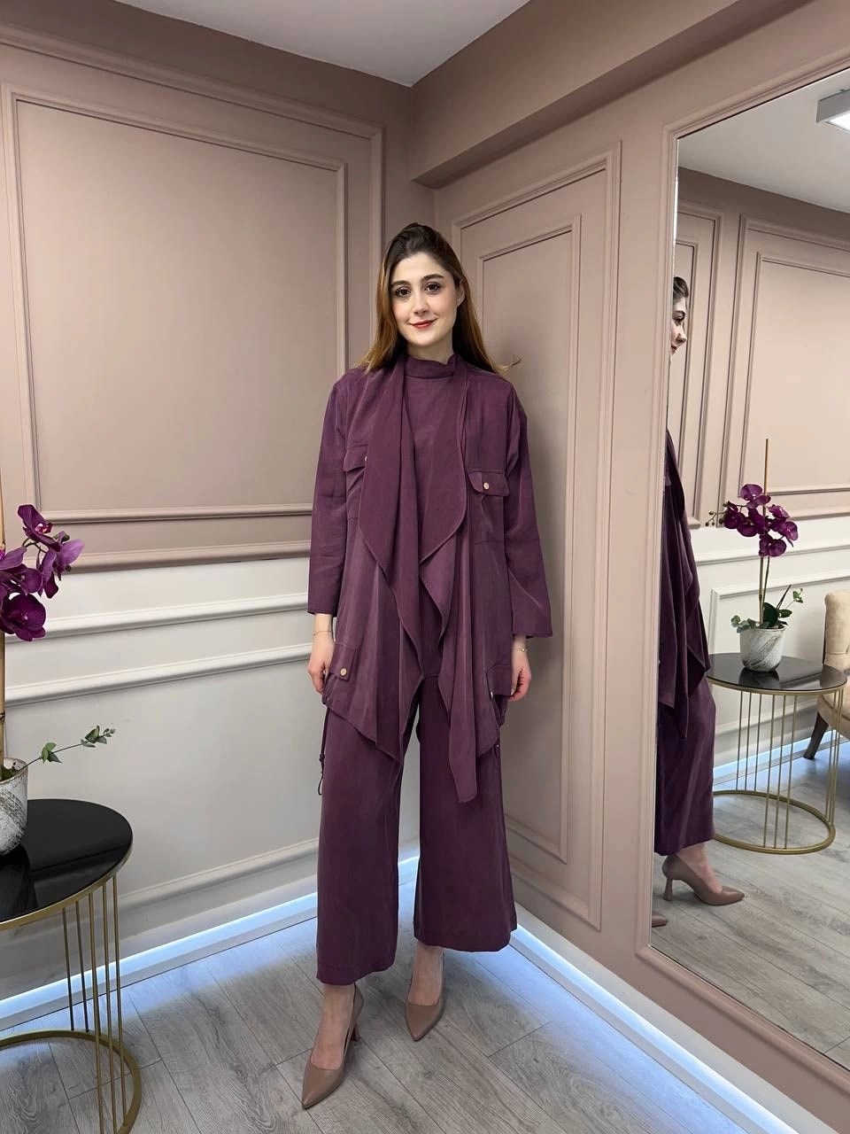 GHİSA Ceket Pantolon Kolsuz İçlik 3'lü Takım