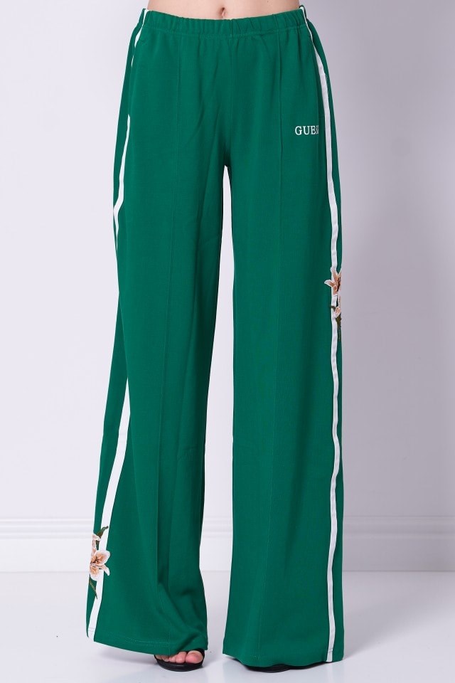 GUESS Çiçek nakış işlemeli düz kesim pantolon
