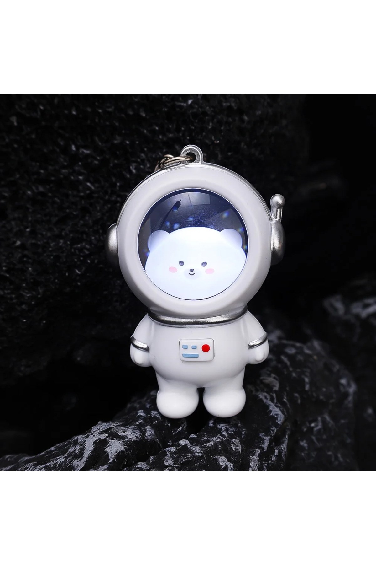 Işıklı 1 Adet Astronot Kedi Veya Panda Model Anahtralık
