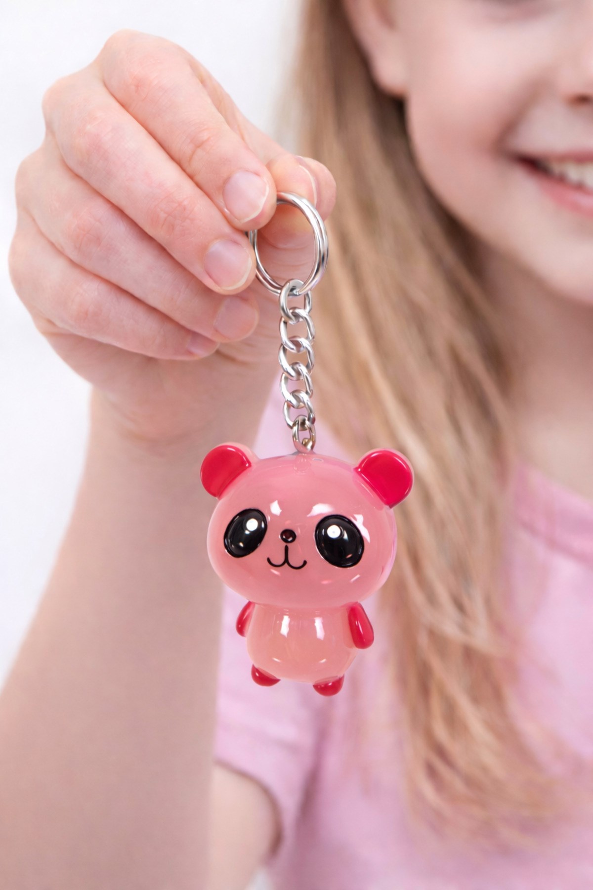 Işıklı Panda Anahtarlık Sallanınca Yanan Led Işıklı Anahtarlık Charm