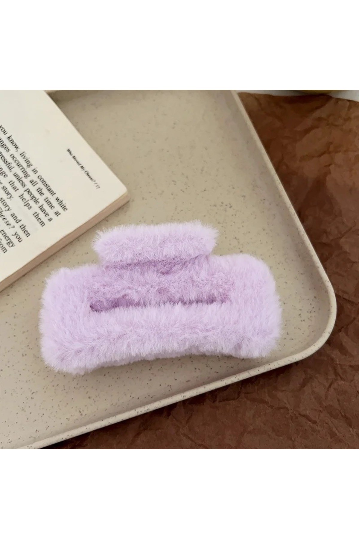 Kadın Peluş Model Büyük Boy Mandal Toka