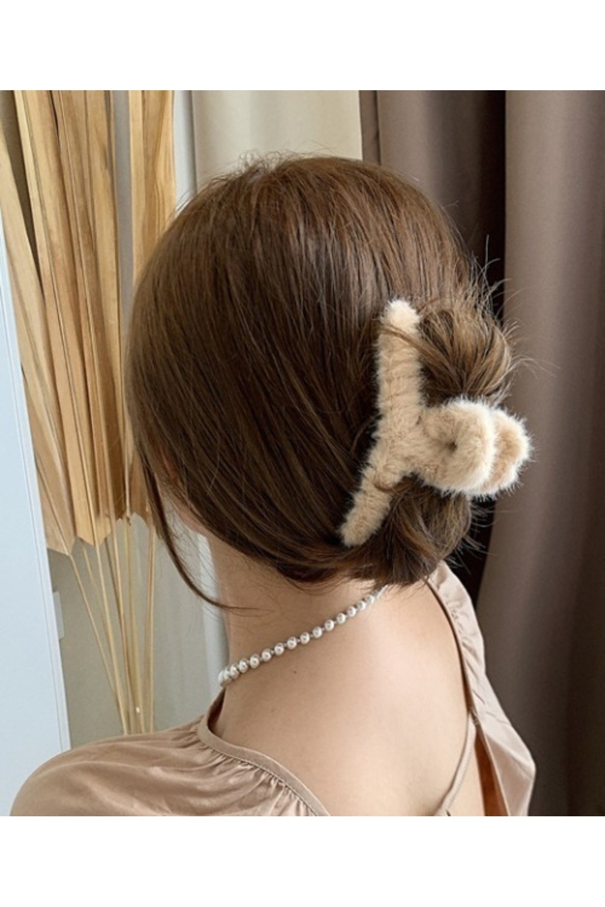 Kadın Peluş Model Büyük Boy Mandal Toka