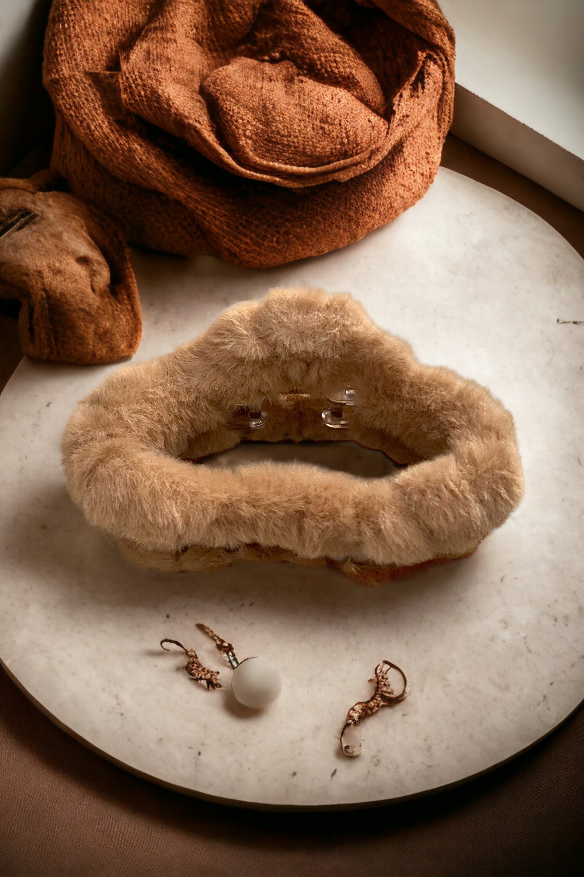 Kadın Peluş Model Büyük Boy Mandal Toka