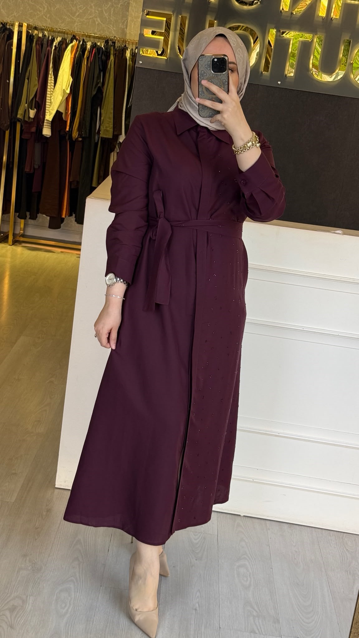 LİSA EXCLUSİVE Keten Elbise