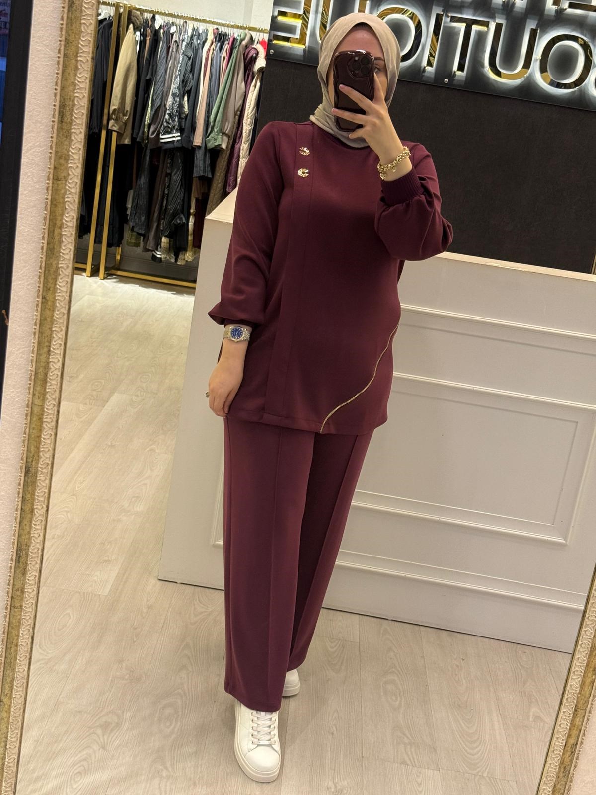 NUSS Oysho Tasarım Tunik Rahat Pantolon Takım