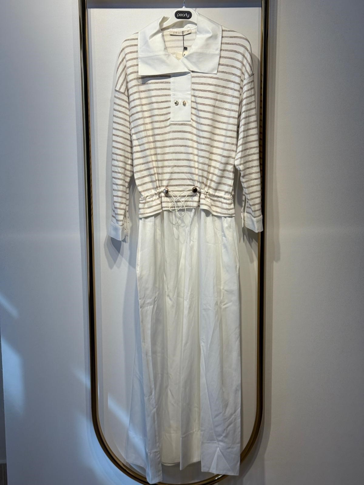 PEARLY Monika Çizgili Poplin Elbise