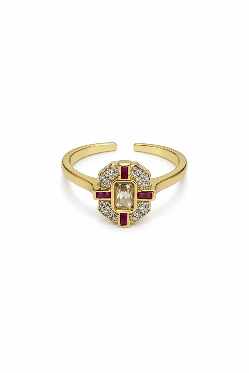 Safir Işıltı Gold Yüzük