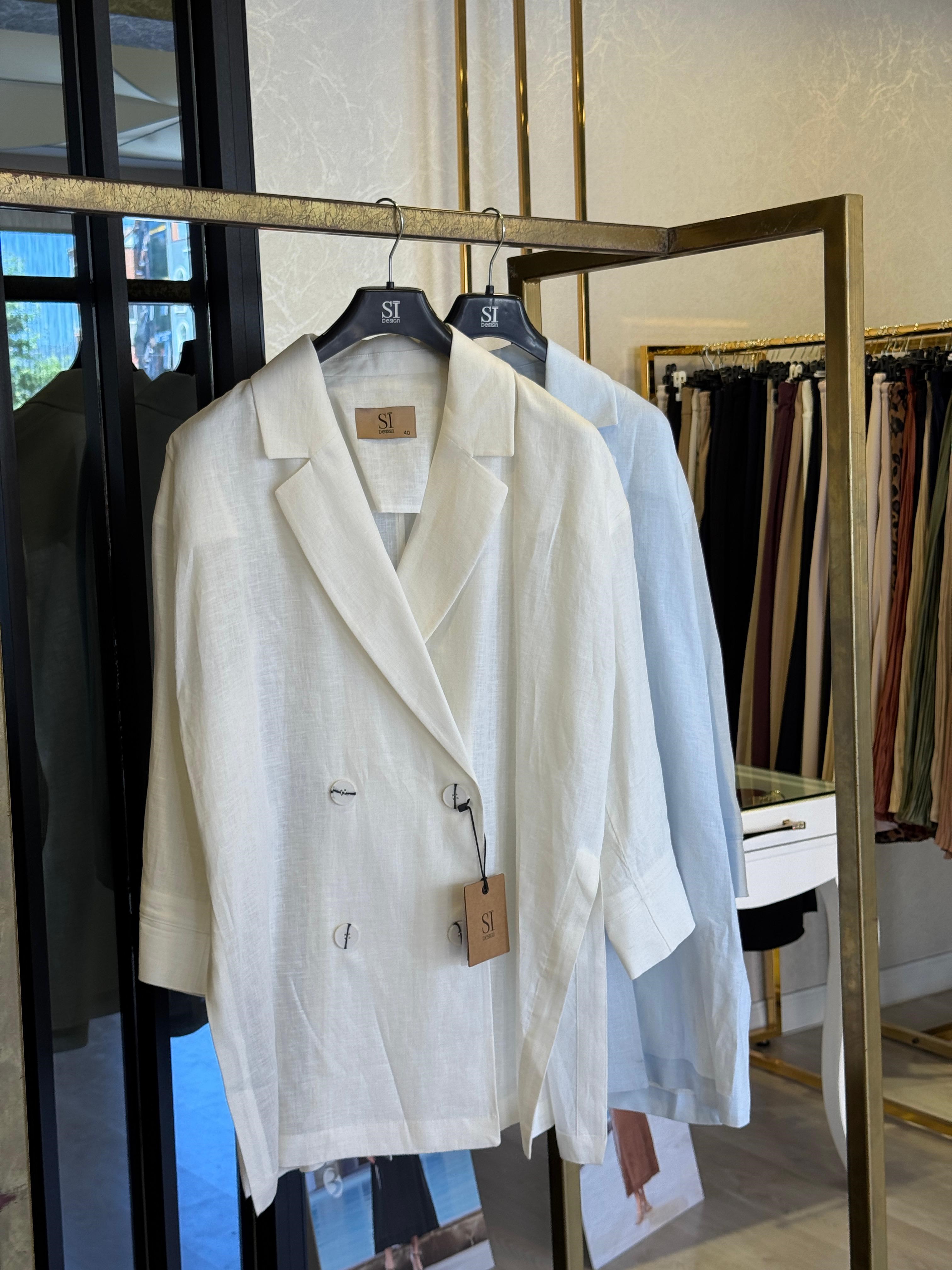 Sİ Design 11100 Kemik Düğmeli Blazer Ceket