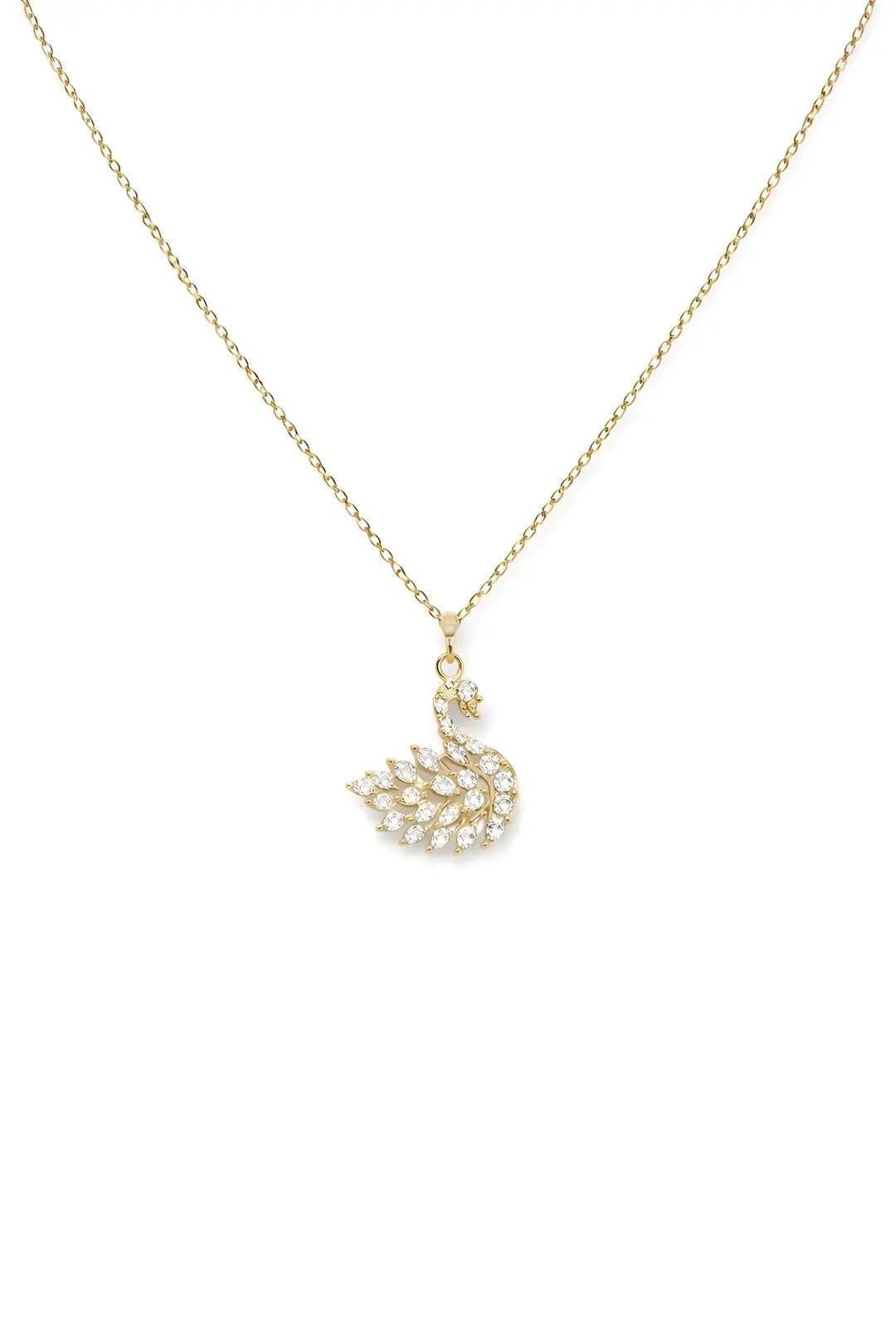 Swan Kuğu Kolye Gold