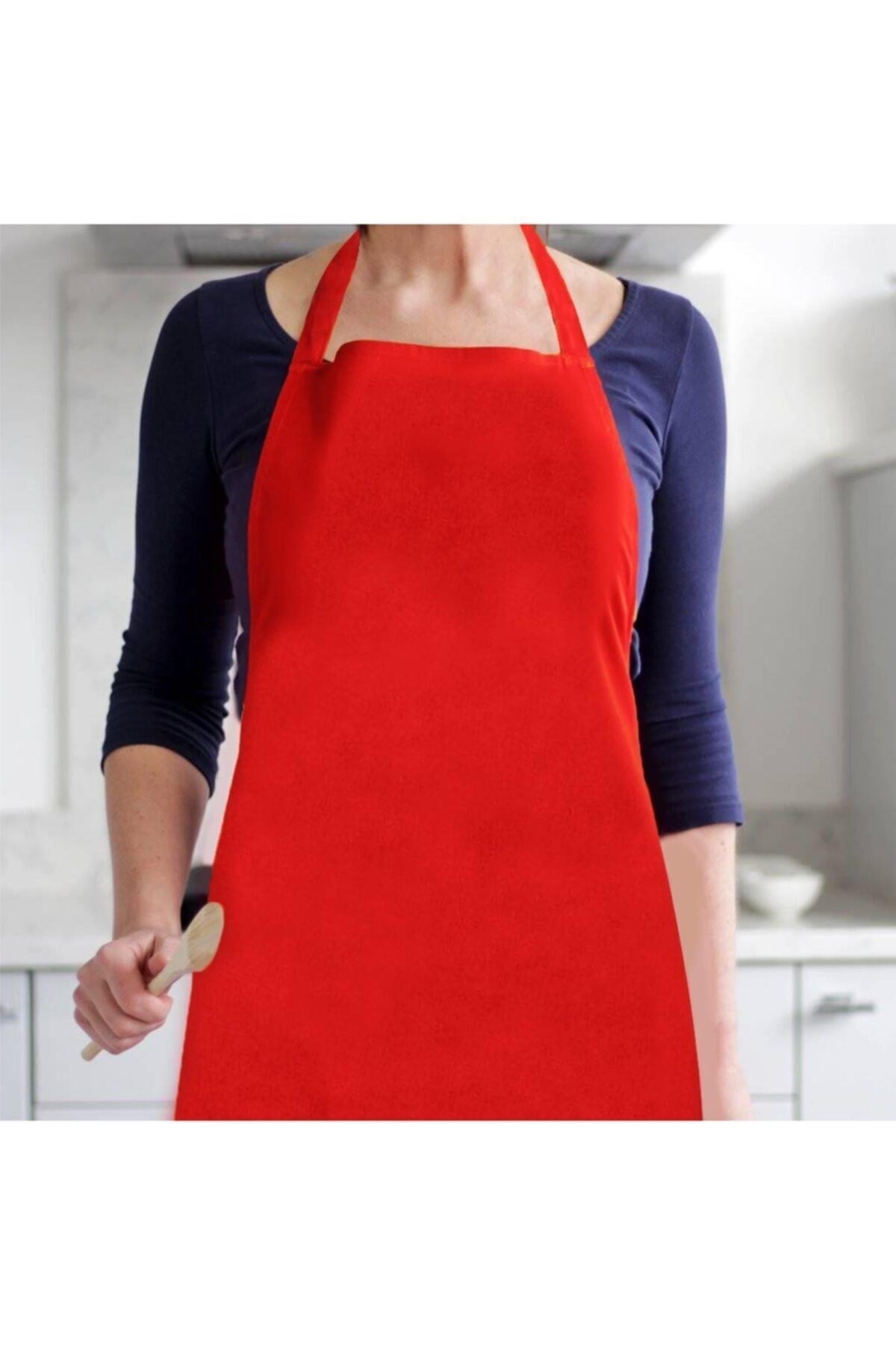 Turuncu Önlük Chef Aşçı Şef Mutfak Önlüğü