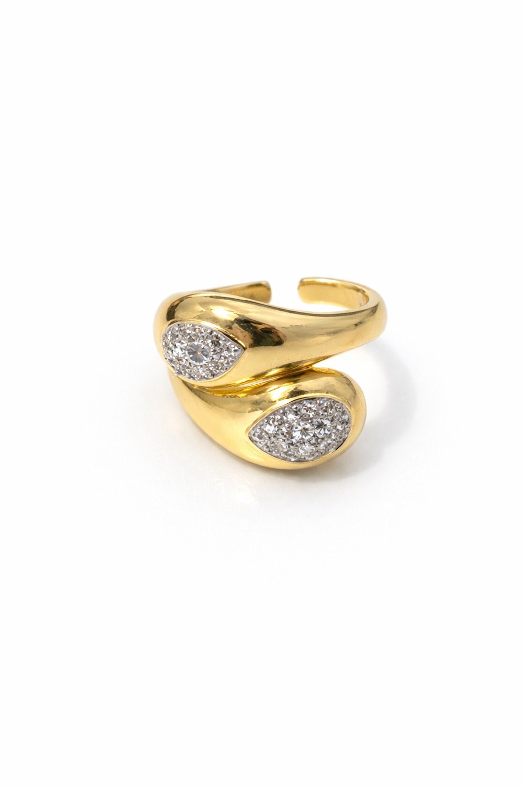 Twin Drop Gold Yüzük