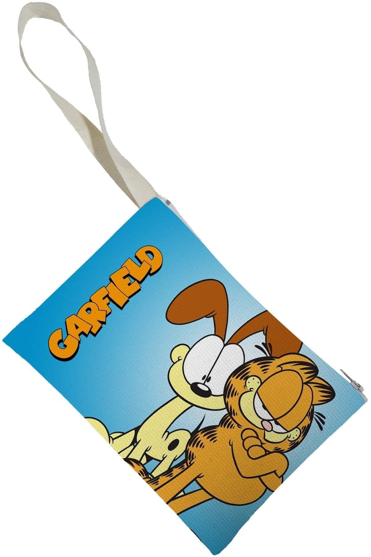 Unisex Garfield Desenli Portföy Clutch Çanta