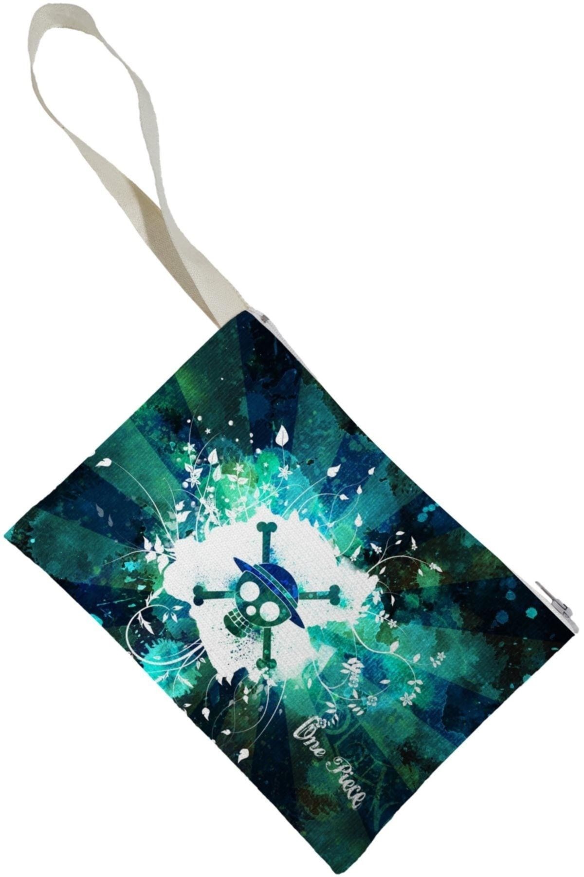 Unisex Iskelet Desenli Portföy Clutch Çanta
