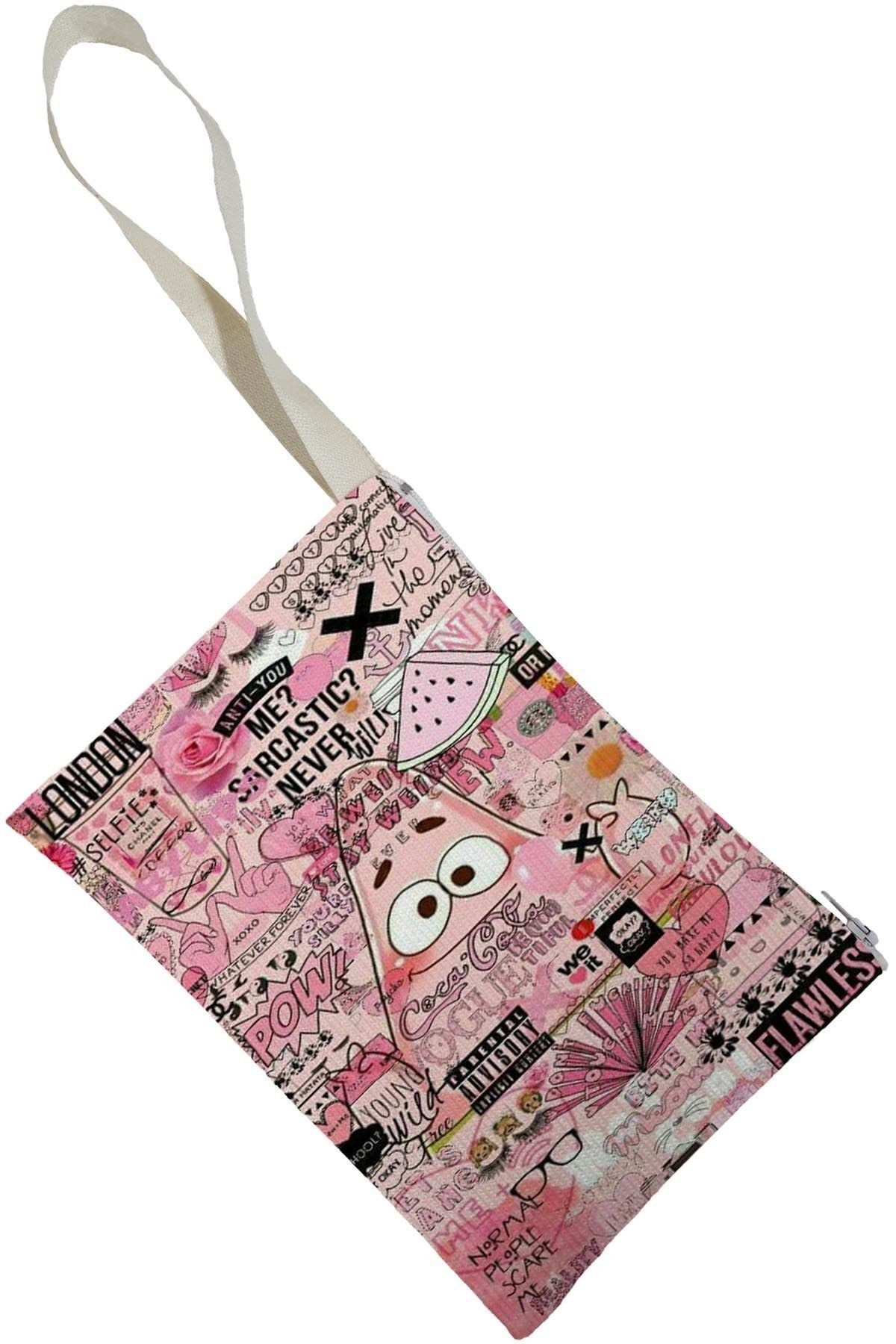 Unisex Patrick Desenli Portföy Clutch Çanta