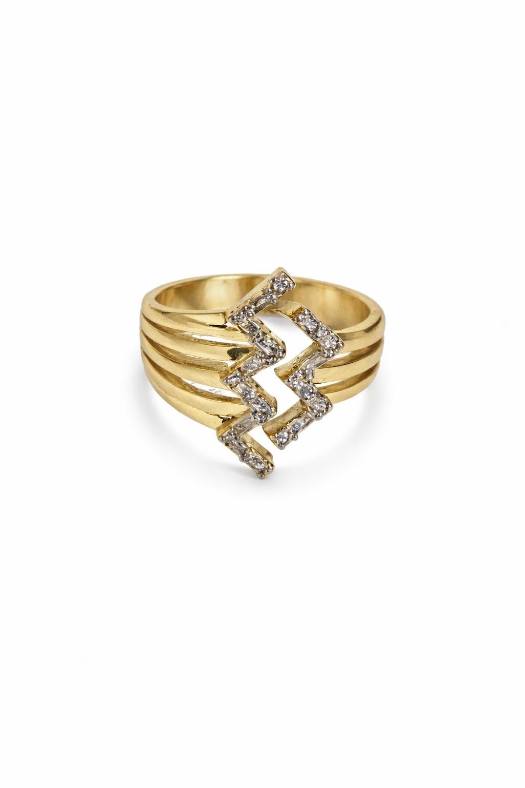 Zena Zigzag Gold Yüzük