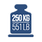 250 kg