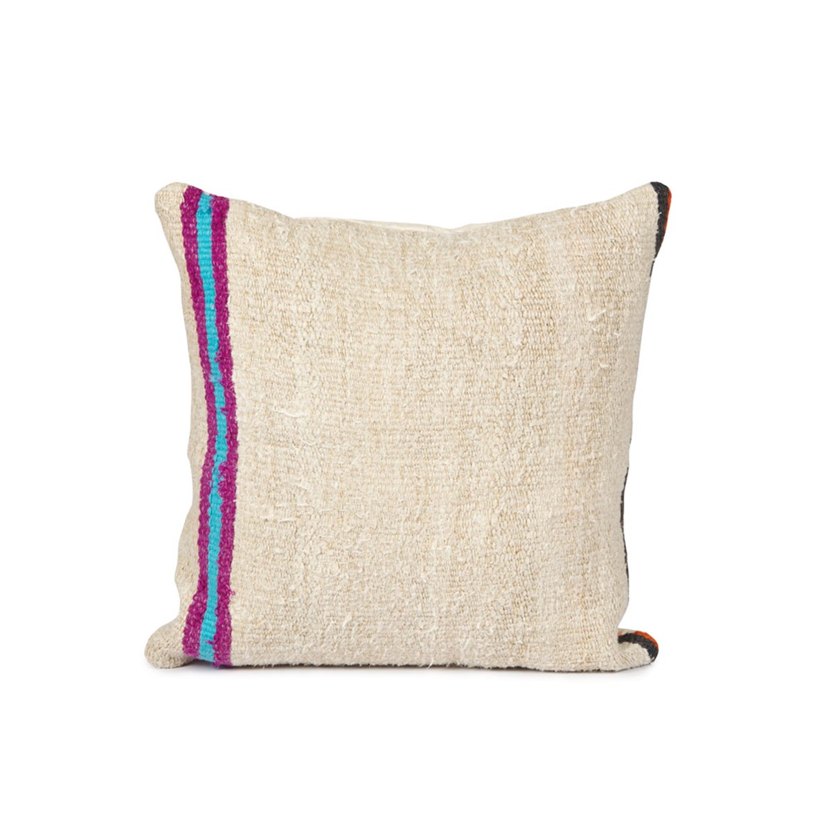 Badepo Kilim Desenli Mor Çizgili Kırlent