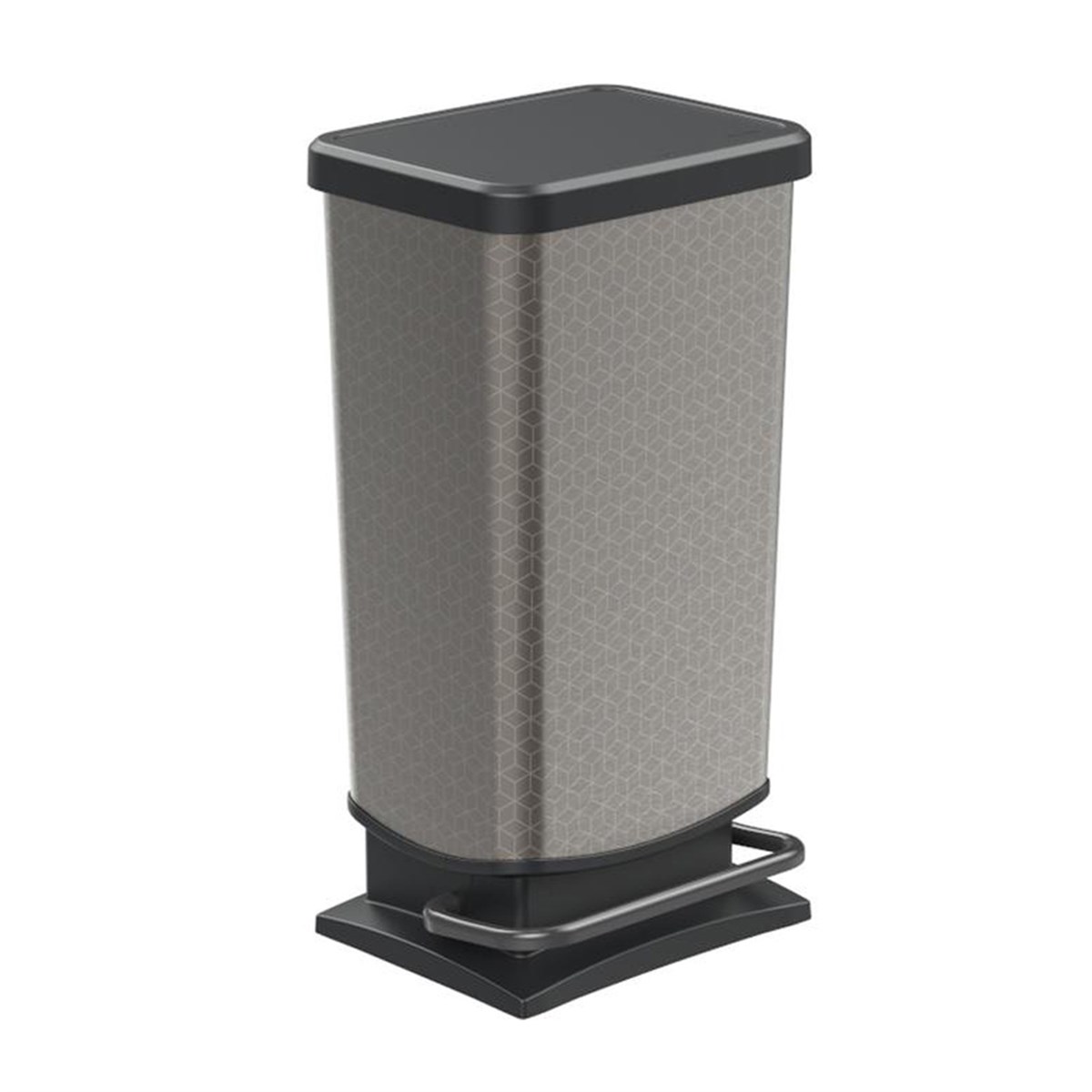 Rotho Paso Pedallı Çöp Kutusu 40L Hexagon Desenli