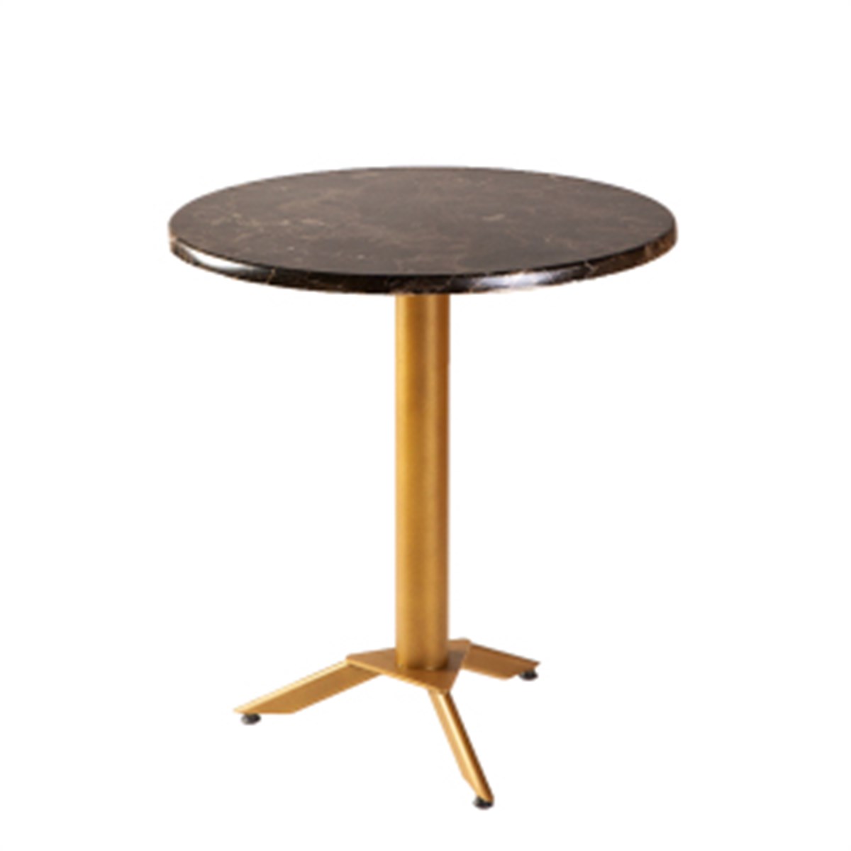 Slim Bronz Yuvarlak Masa