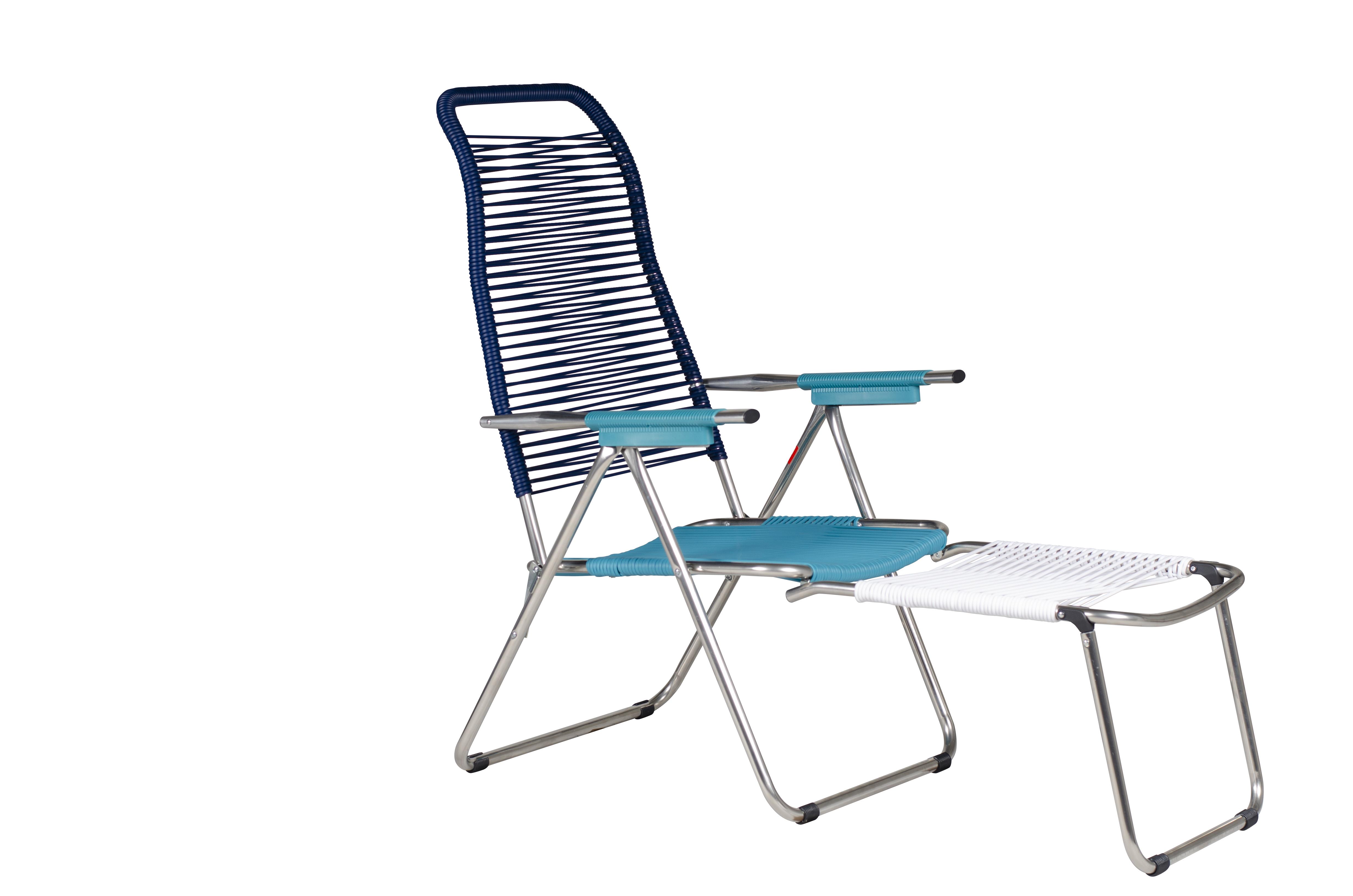 Spaghetti Uzanma Koltuğu - Mavi/Türkuaz/Beyaz/Türkuaz